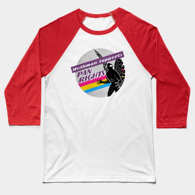 Pan Pride Mothman Baseball T-Shirt by creepvrs